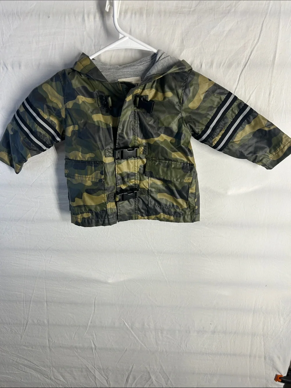 Old Navy Toddlers' Gray Hooded Camo Jacket